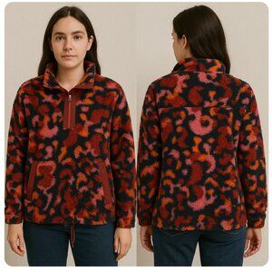 Sage Collection Women's Medium Long Sleeve Sherpa Fleece Quarter Zip Pullover